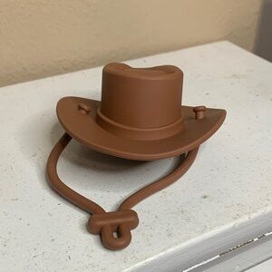 COWBOY Hat Wine Stopper Brown Silicone